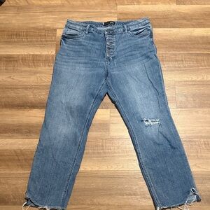 Kut From The Kloth Reese Fab Ab Ankle Straight Leg Jeans Blue Size 14
